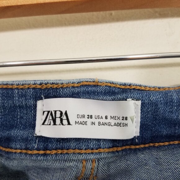 Zara Skinny Jeans Stretch Blue Size 6 - Picture 3 of 5